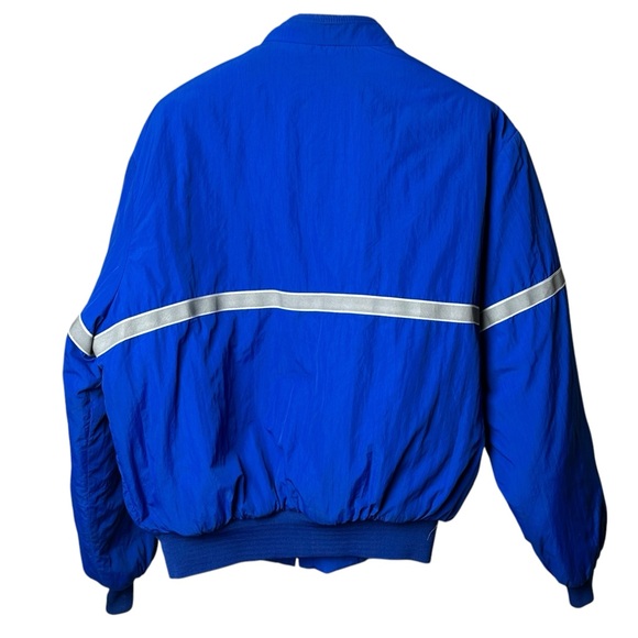 sold Vintage Continental Airlines Size XL Puffer Jacket Blue Workwear Lion Brand - Picture 2 of 12